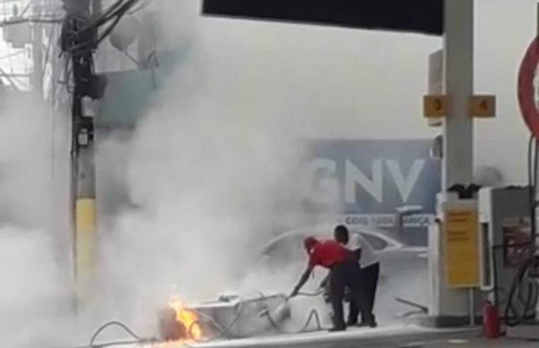 Negligência de motorista danifica bomba de combustível e causa incêndio