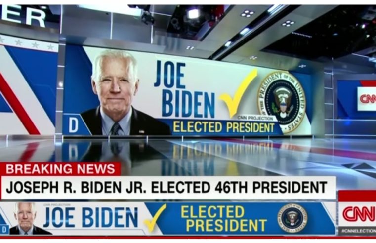 Projeção da CNN EUA, já diz que Biden é o 46º presidente Americano