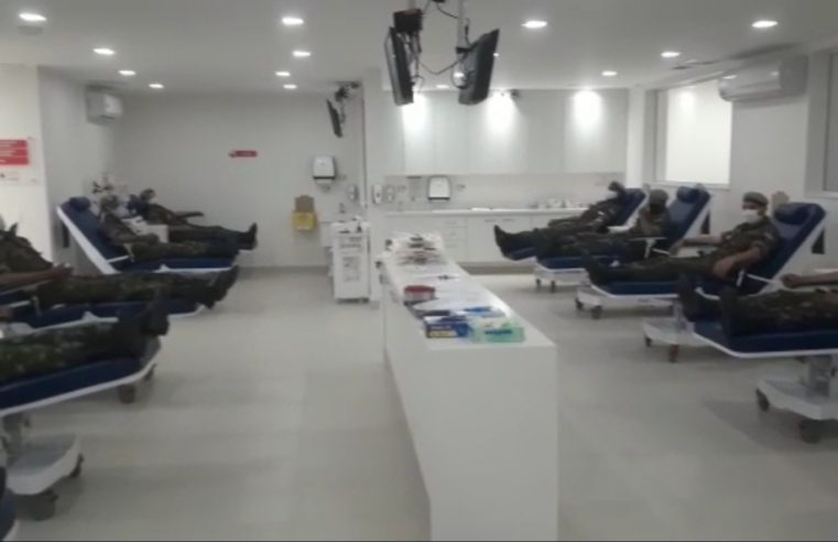 Batalhão Dom Pedro II realiza doação de sangue para o Banco do Santa Teresa