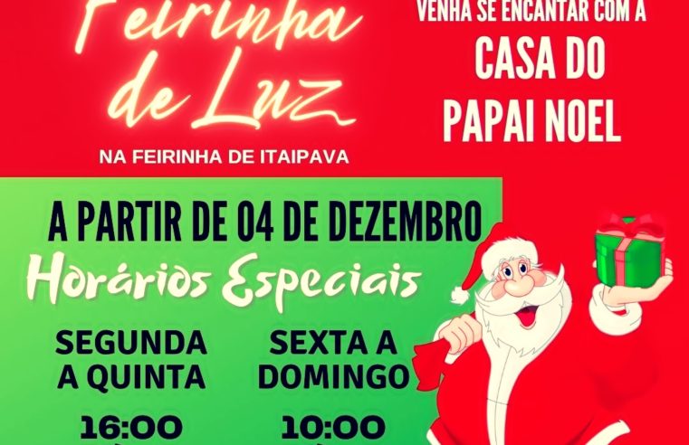 Feirinha de Itaipava oferece, neste mês, o Feirinha de Luz