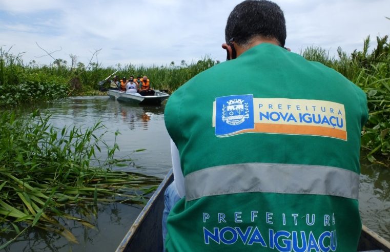 Secretaria de Meio Ambiente de Nova Iguaçu faz vistoria técnica no Rio Guandu