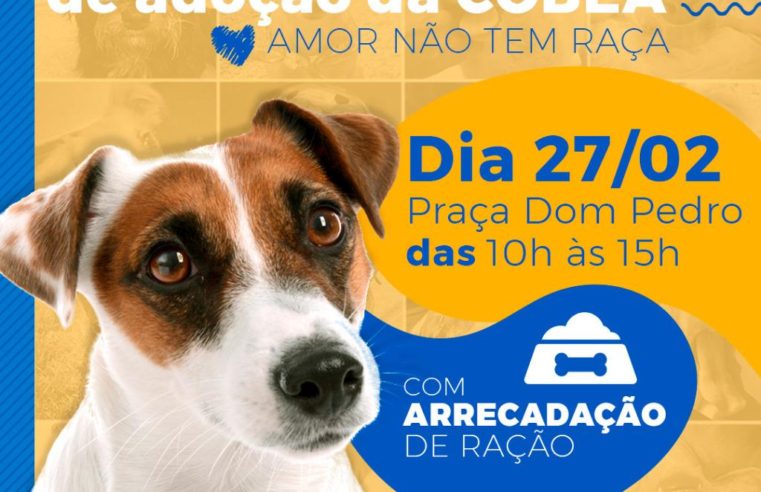 Campanha “Não compre, adote”, será no próximo sábado (27)