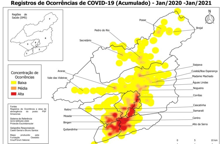 Prefeitura vai usar mapas de calor da Fiocruz para monitorar evolução da covid-19 por meio das unidades básicas de saúde