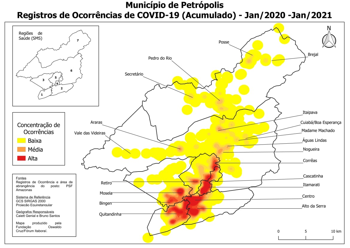 Prefeitura vai usar mapas de calor da Fiocruz para monitorar evolução da covid-19 por meio das unidades básicas de saúde