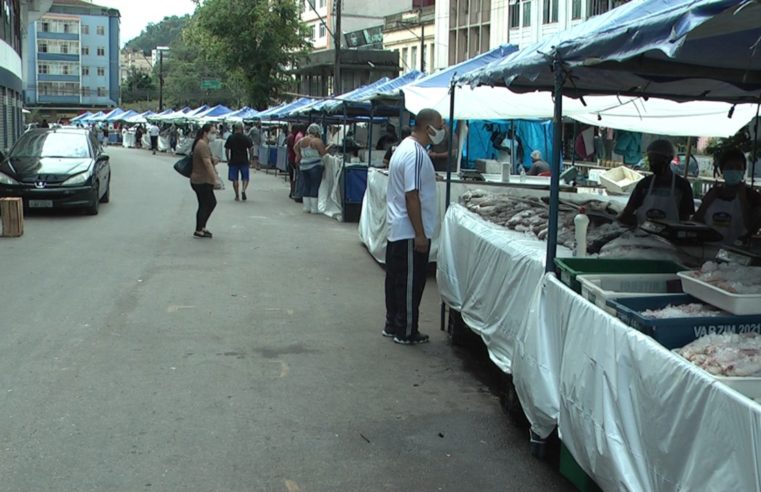 Feira do Pescado começou nesta quarta respeitando os protocolos de prevenção à Covid-19