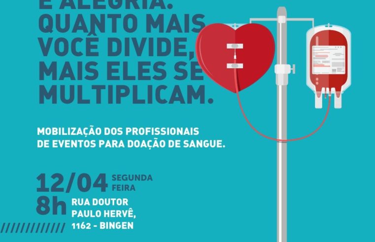 Associação de Profissionais do setor de Eventos de Petrópolis faz campanha de doação de sangue