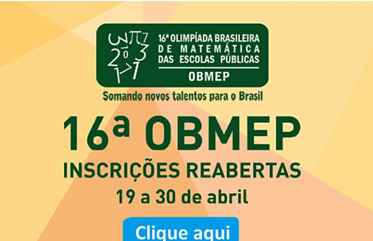 Escolas têm até hoje para se inscrever na Olimpíada de Matemática