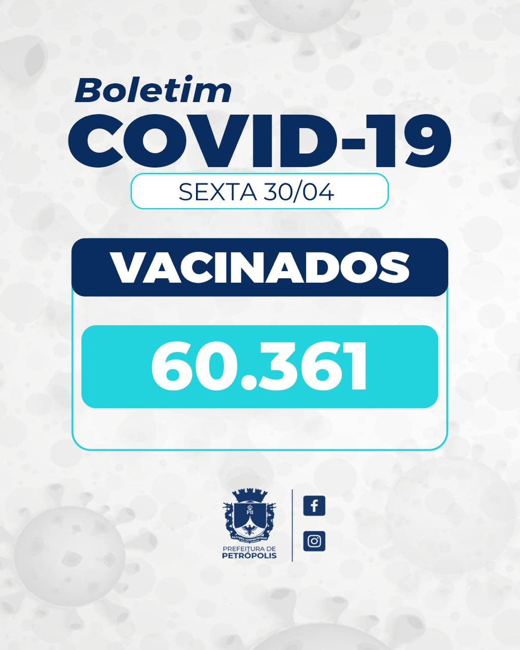 Departamento de Vigilância em Saúde, deu sequência nesta sexta-feira (30/04) a vacinação contra a Covid-19