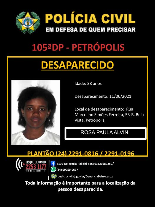 Mulher de 38 está desaparecida há quatro dias