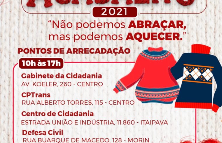 Prefeitura promove Campanha do Agasalho para pessoas em situação de vulnerabilidade social