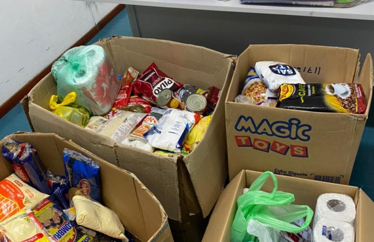 Campanha “Fazer o bem faz bem” já arrecadou mais de uma tonelada de alimentos e centenas de itens de higiene pessoal