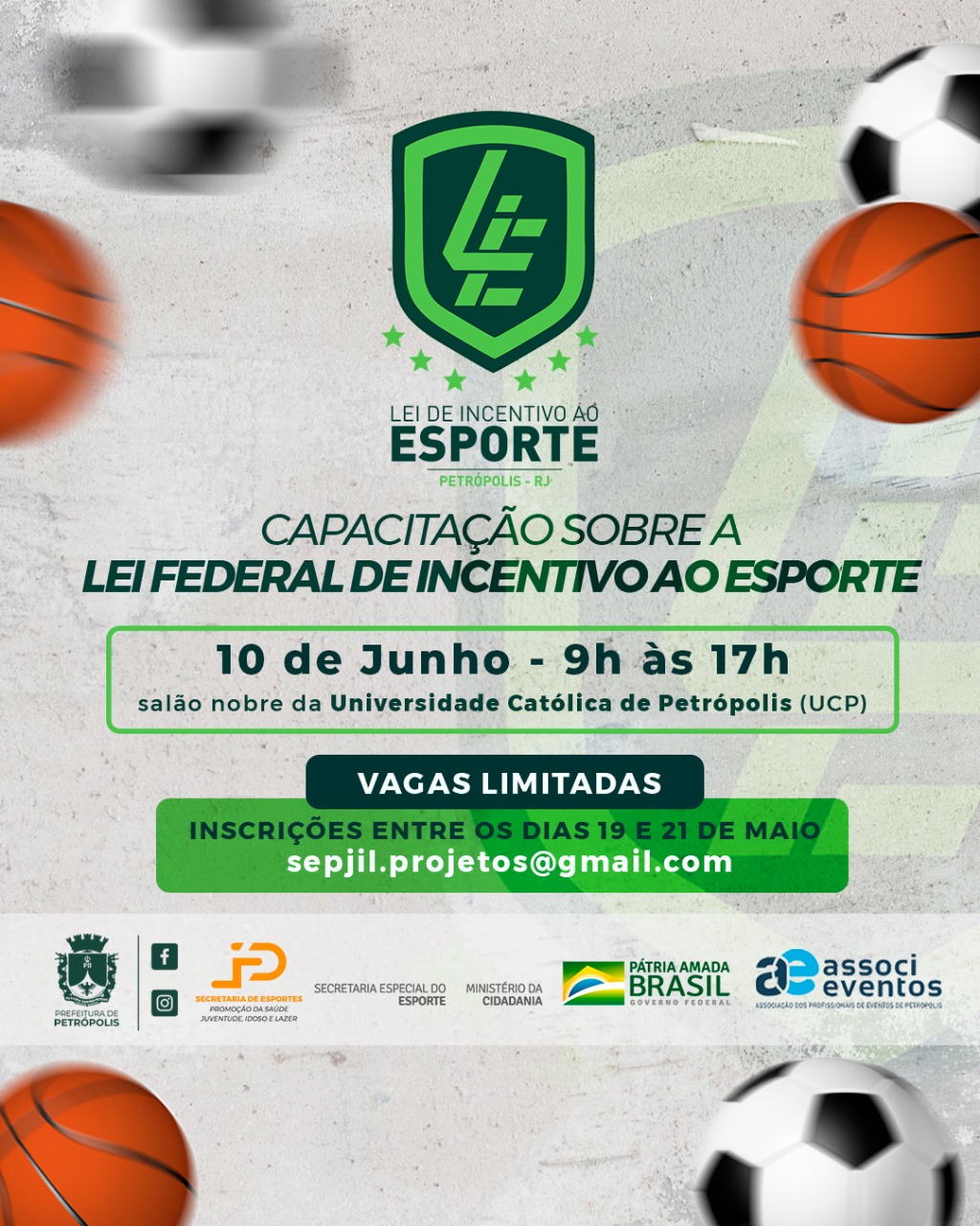 Capacitação sobre a Lei de Incentivo ao Esporte acontece na quinta-feira