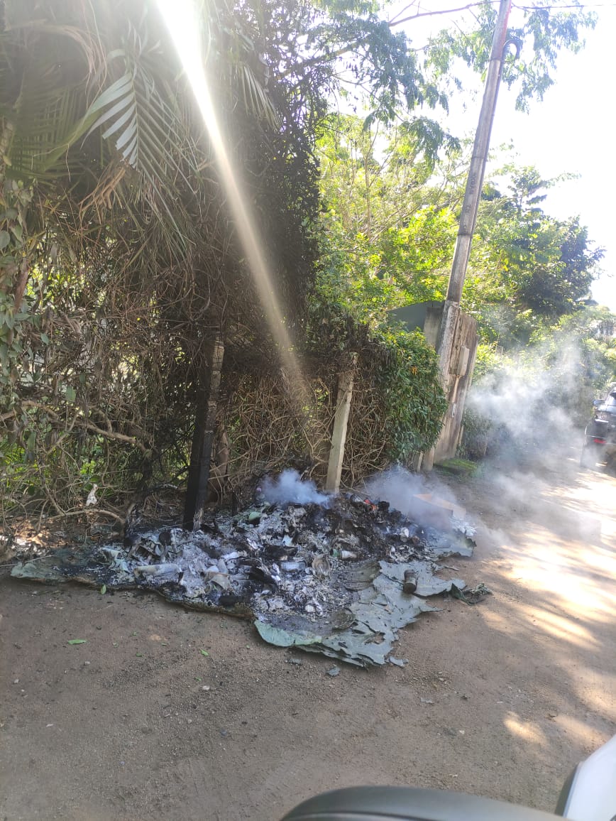 Vídeo flagra ação de homem durante incêndio de lixeira no Vale do Cuiabá