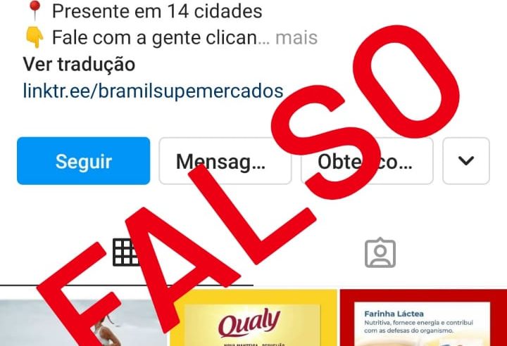 Fake: perfil que se passa pelo Bramil Supermercados é falso