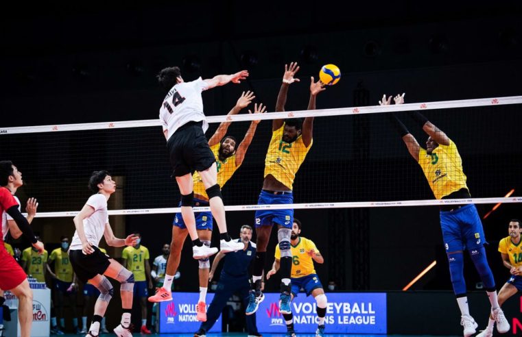 Vôlei: seleção masculina se recupera e bate Japão na Liga das Nações