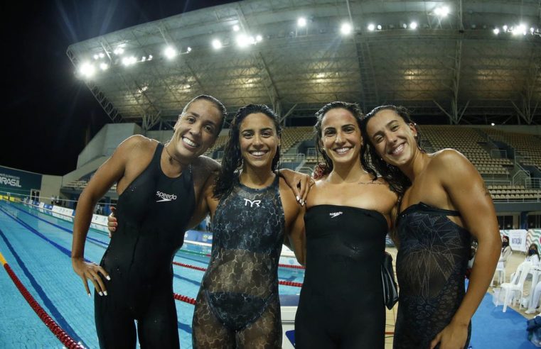 Natação: Brasil garante vaga no revezamento feminino 4x200m em Tóquio
