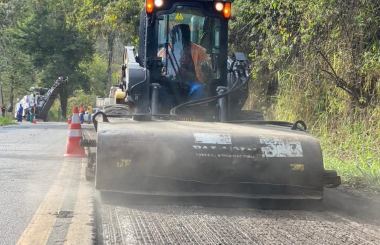 DER-RJ inicia obra de revitalização asfáltica na RJ-123