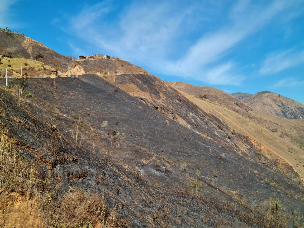 Defesa Civil faz vistoria técnica em área atingida por incêndio na Posse