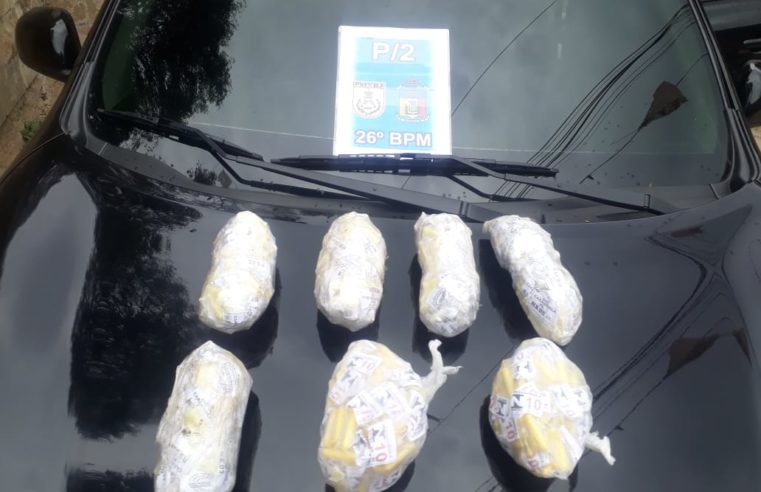 PM apreende quase 1,5 kg cocaína no Vale do Carangola