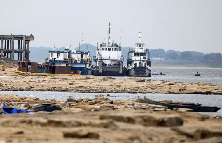 Baixa histórica em nível de rio atrasa comércio exterior do Paraguai