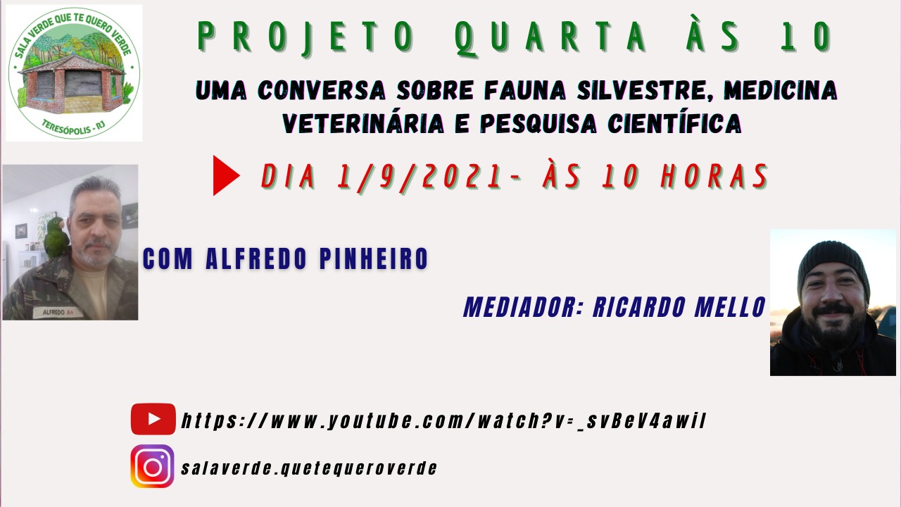 Projeto ‘Quarta às 10’ aborda a fauna silvestre, medicina veterinária e pesquisa científica em Teresópolis