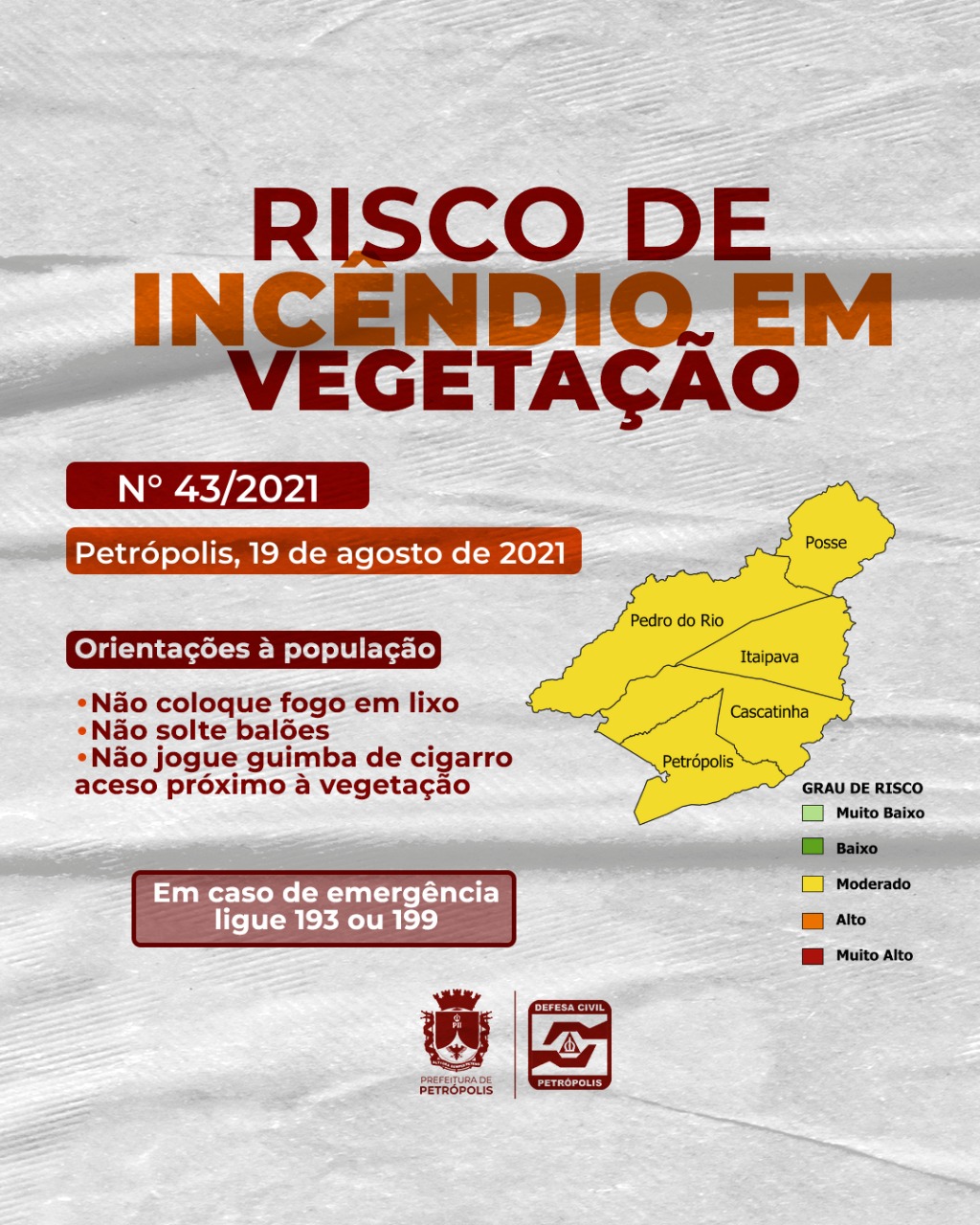 Ronda Preventiva da Defesa Civil intensifica monitoramento a locais de risco de incêndio florestal na cidade
