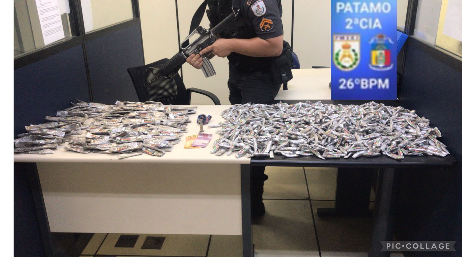 Polícia Militar apreende mais de 1000 tabletes de maconha no bairro da Glória