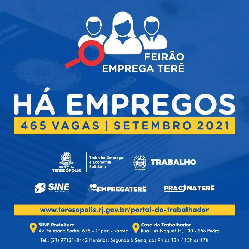 Feirão Emprega Terê oferece 465 oportunidades de trabalho