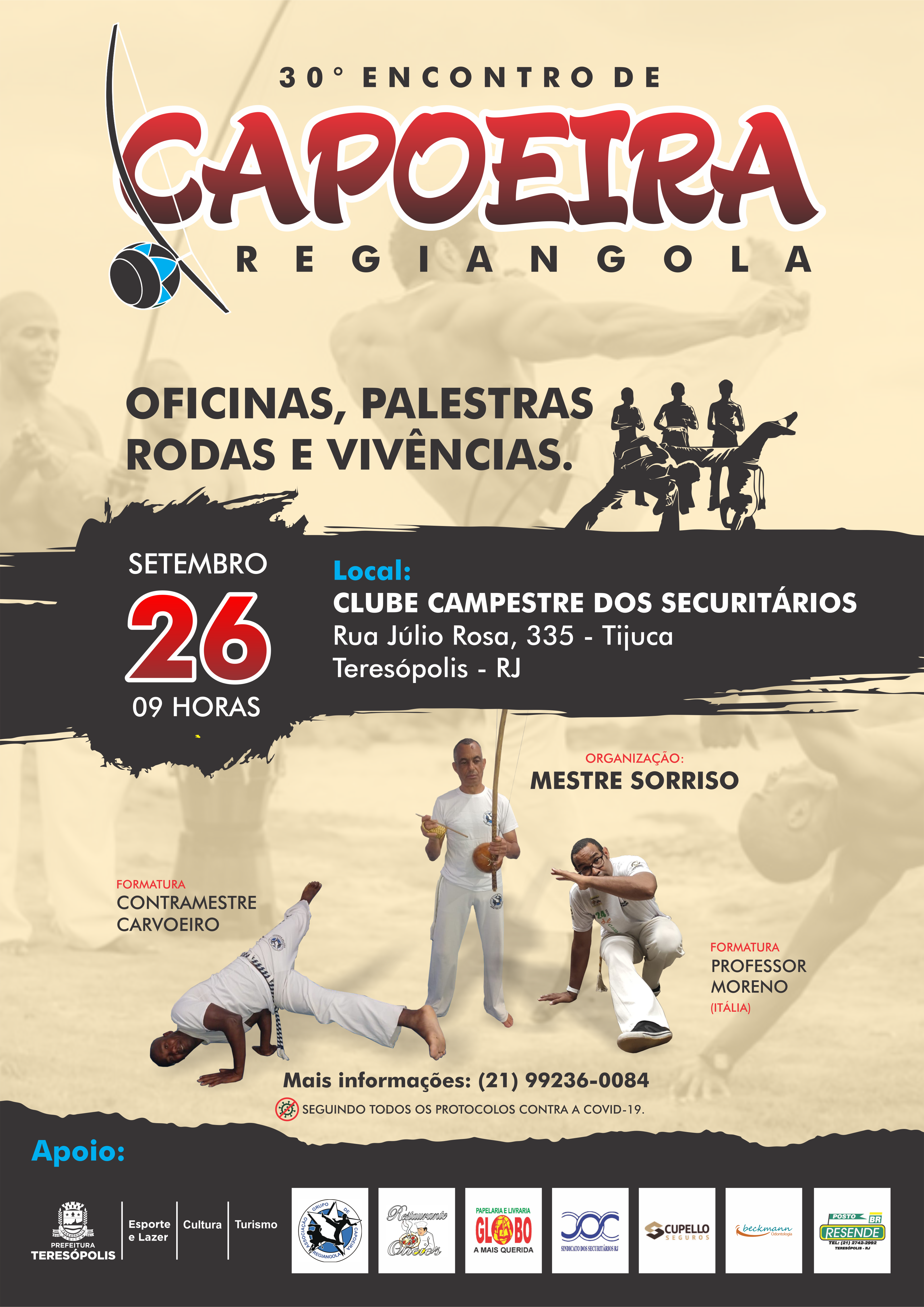 Teresópolis: domingo tem o trigésimo Encontro de Capoeira Regiangola