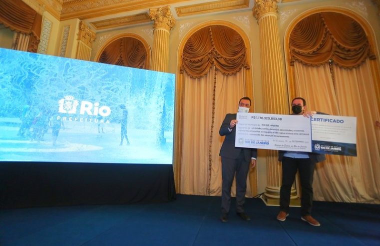 Governo repassa R$ 5,4 bi à Prefeitura do Rio relativos ao leilão de concessão dos serviços de saneamento