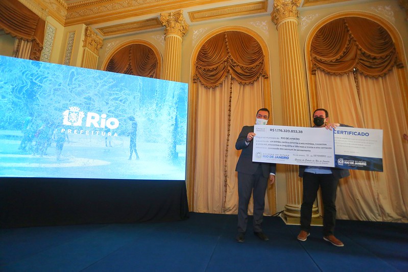 Governo repassa R$ 5,4 bi à Prefeitura do Rio relativos ao leilão de concessão dos serviços de saneamento