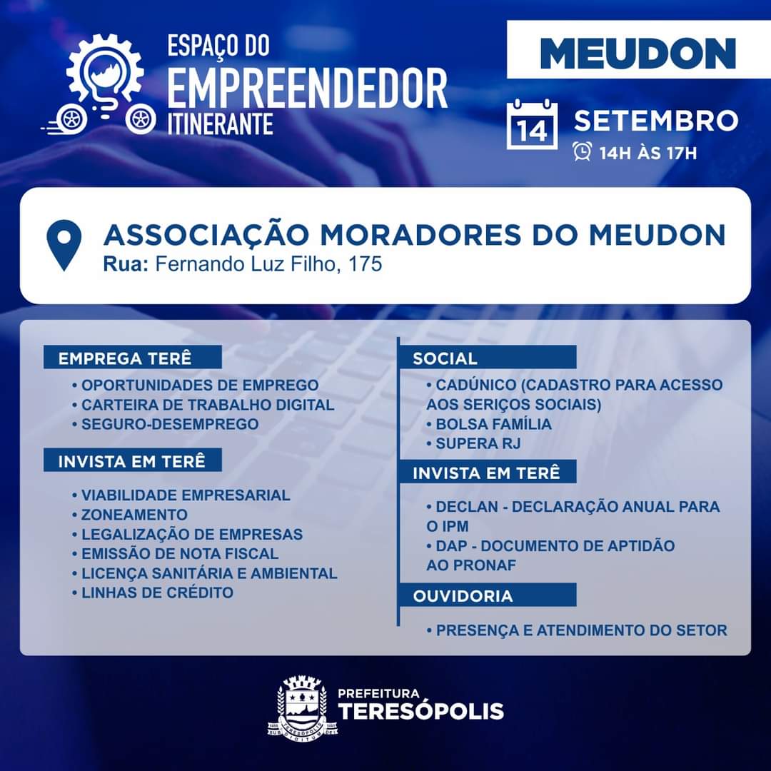 CRAS Meudon fará atendimento no Espaço do Empreendedor Itinerante