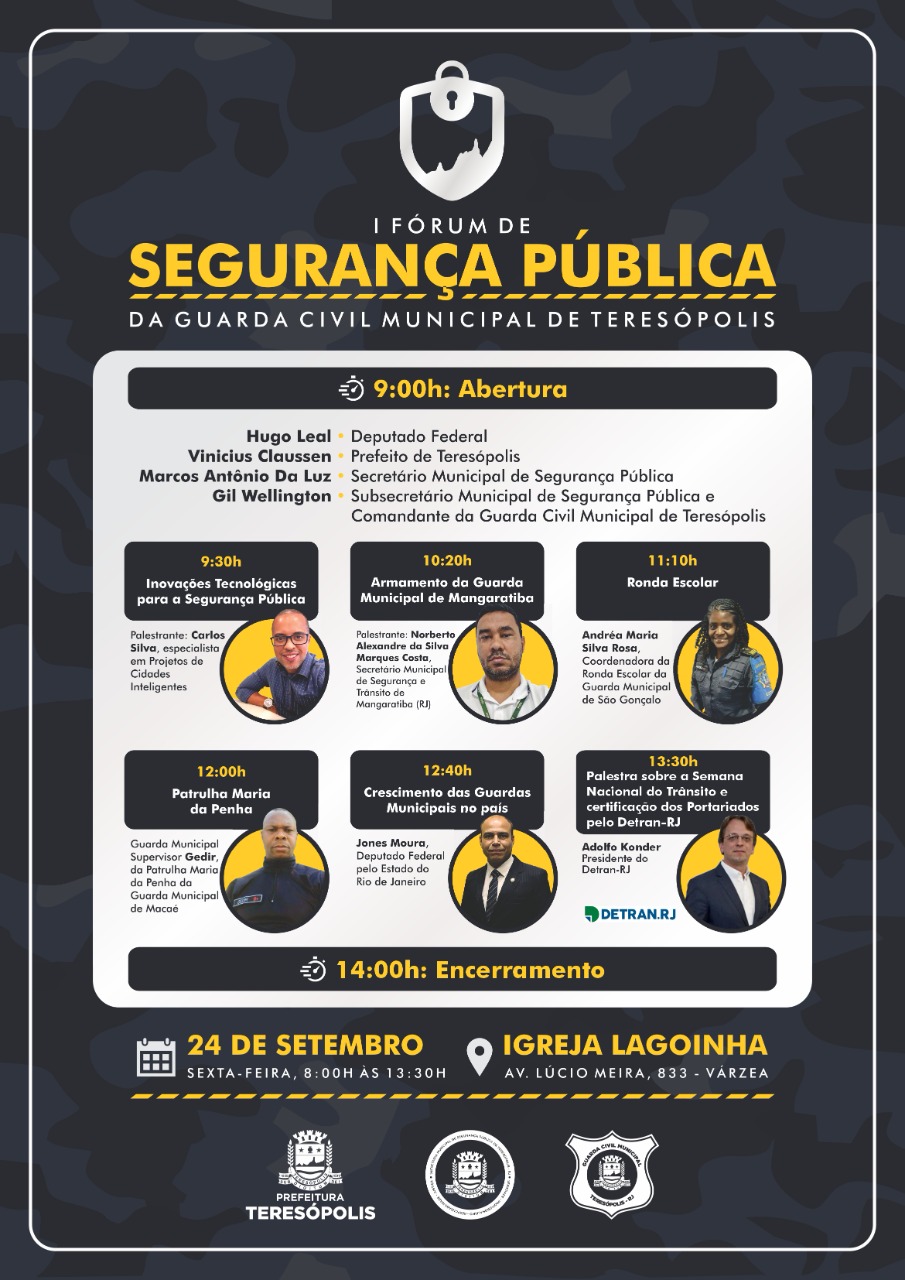Teresópolis realiza o I Fórum de Segurança Pública da Guarda Civil Municipal