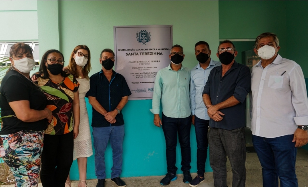 Três Rios: cerimônia de entrega da revitalização da Creche Escola Municipal Santa Terezinha, em Bemposta, foi nesta sexta-feira (10)