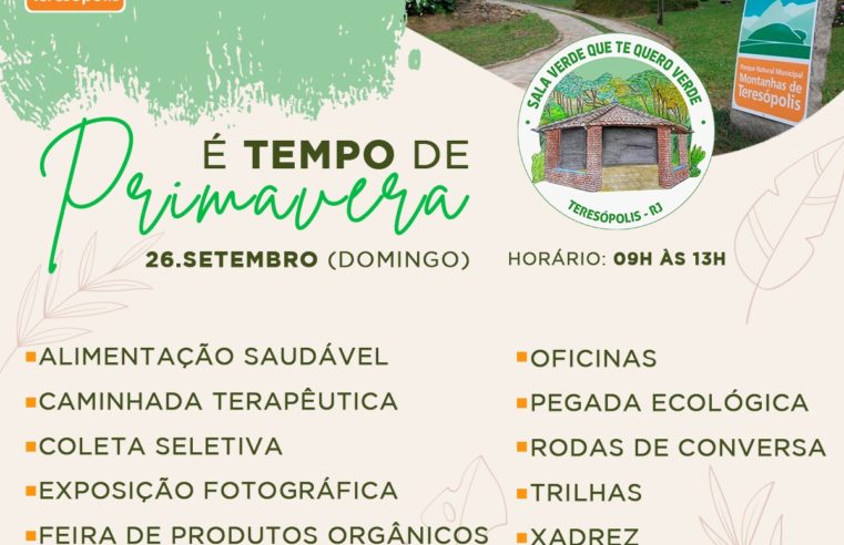 Prefeitura celebra a chegada da Primavera com programação especial no domingo, 26/09, no Parque Montanhas de Teresópolis