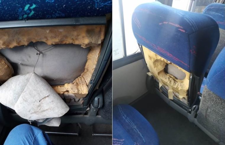 Dois ônibus da Turp Transporte são alvos de vandalismo
