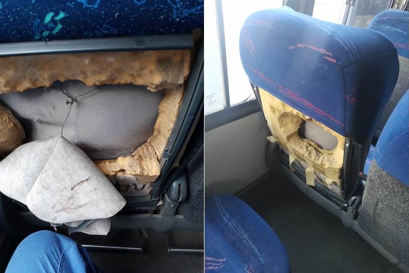 Dois ônibus da Turp Transporte são alvos de vandalismo