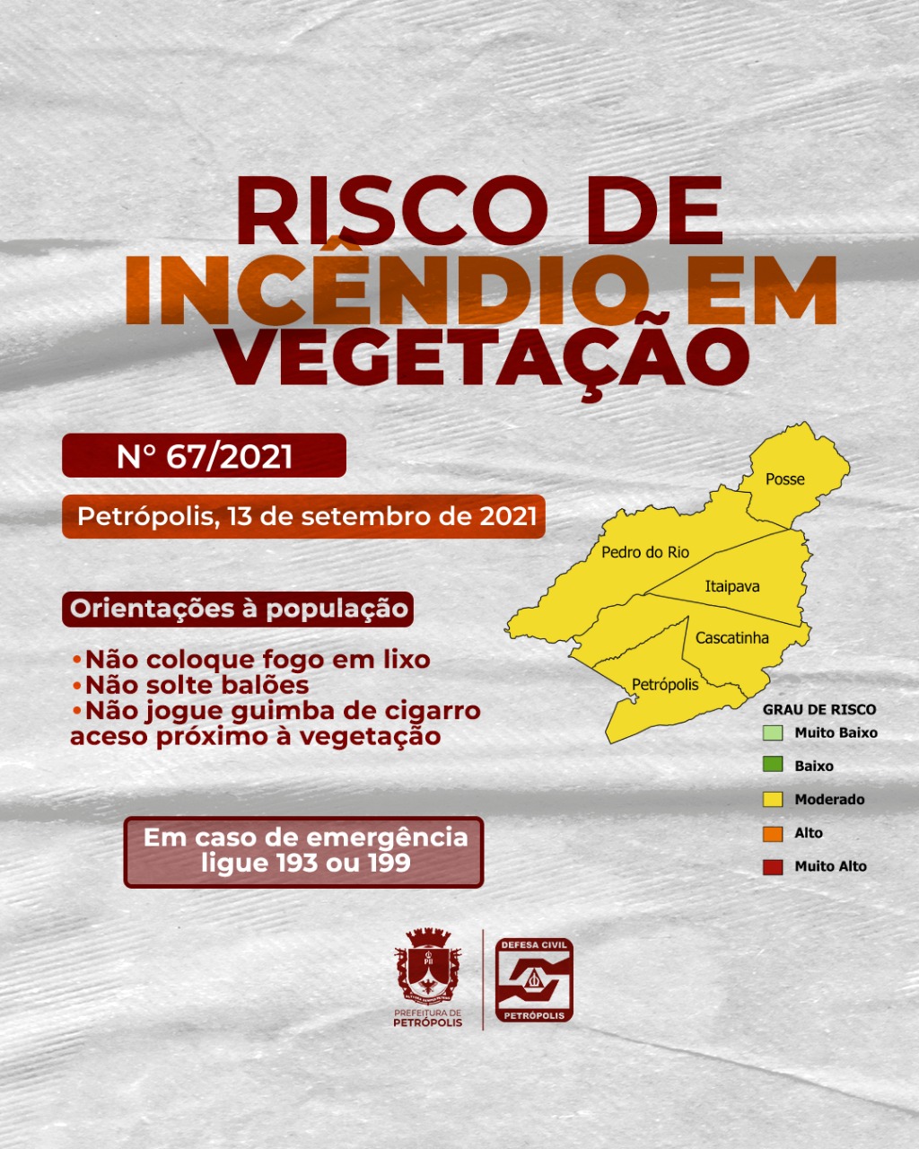 Queimadas ainda são ameaça para Petrópolis
