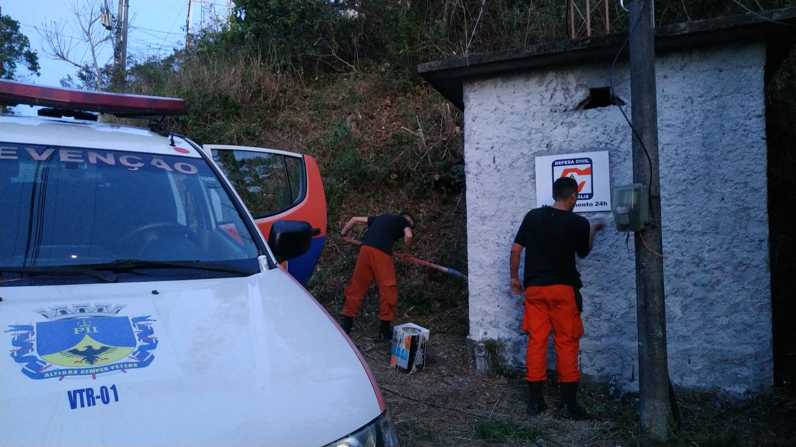 Equipamento de transmissão de sinal para a comunicação por rádio, utilizado pela Defesa Civil, sofre depredação no Morin