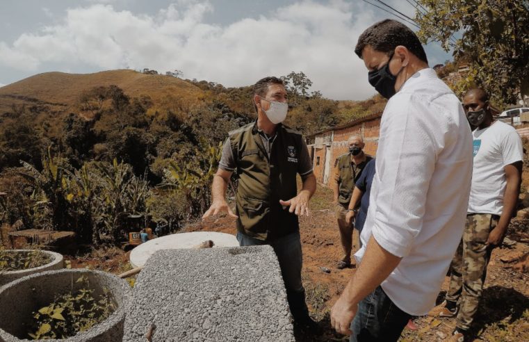 Instalação de fossas sépticas no Caxambu começa a ser feita