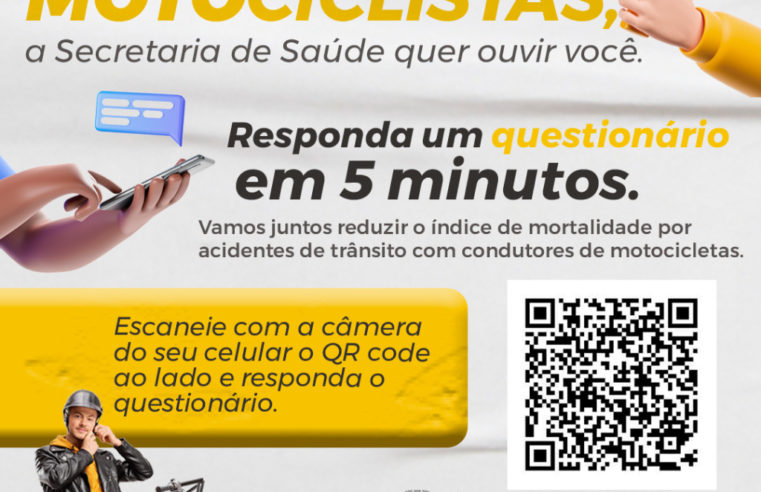 Prefeitura convoca motociclistas para responder pesquisa