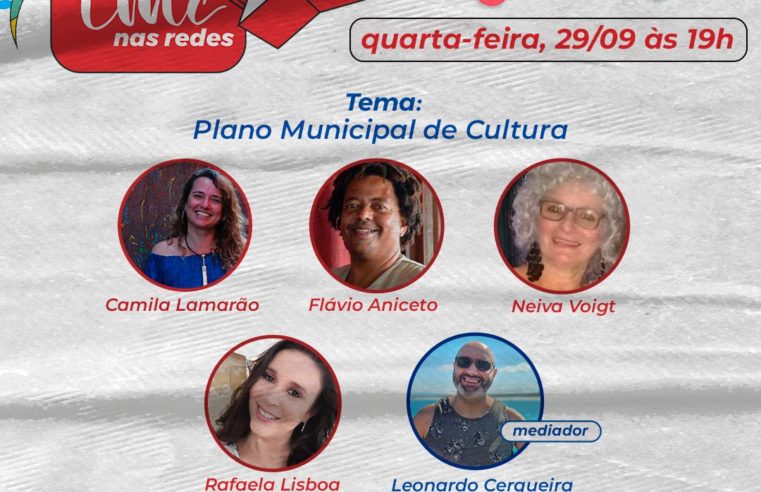 Plano Municipal de Cultura será o tema do IMC nas Redes de hoje (29)
