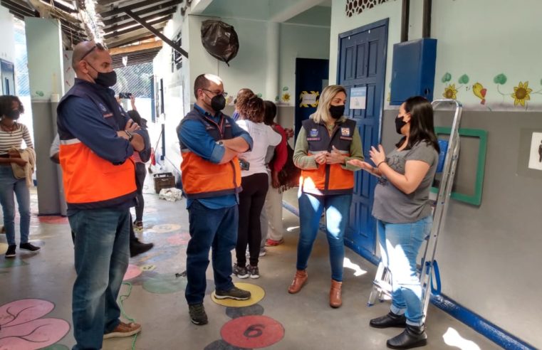 Defesa Civil vistoria pontos de apoio para emergências em dias de chuva