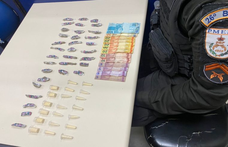 PM prende homem com drogas em Nogueira