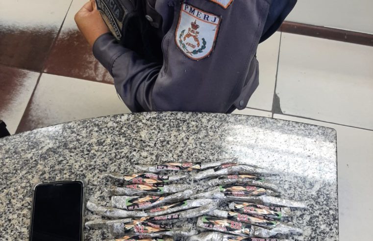 Homem é preso com drogas na Lajinha, em Itaipava