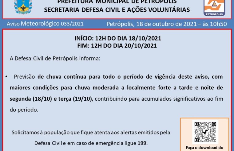 Chuva permanecerá em Petrópolis até o fim da semana