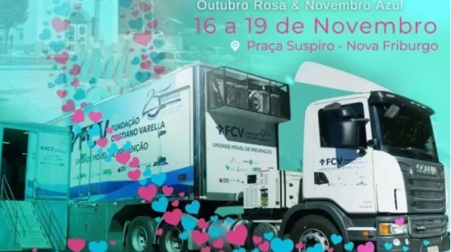 Carreta com exames de diagnóstico e prevenção para mulheres e homens estará em Nova Friburgo na próxima semana