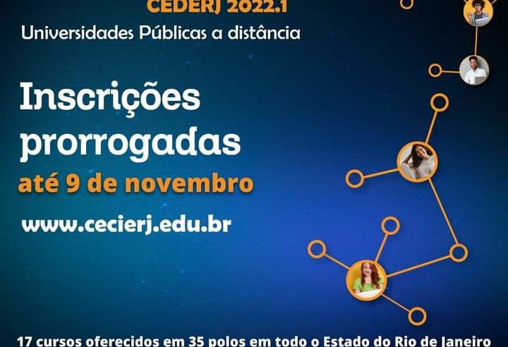 Vestibular Cederj 2022.1: Inscrições prorrogadas até dia 9 de novembro
