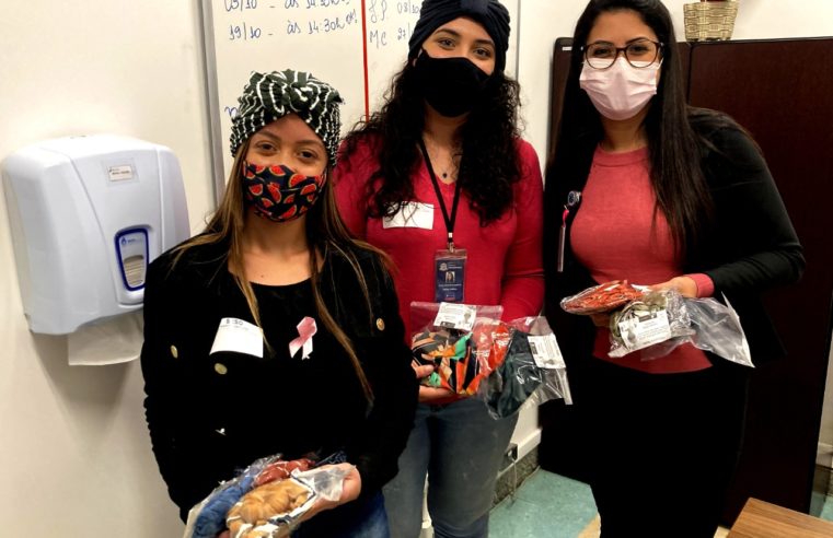 CRAS Meudon doa turbantes para pacientes do setor de Oncologia do Hospital São José