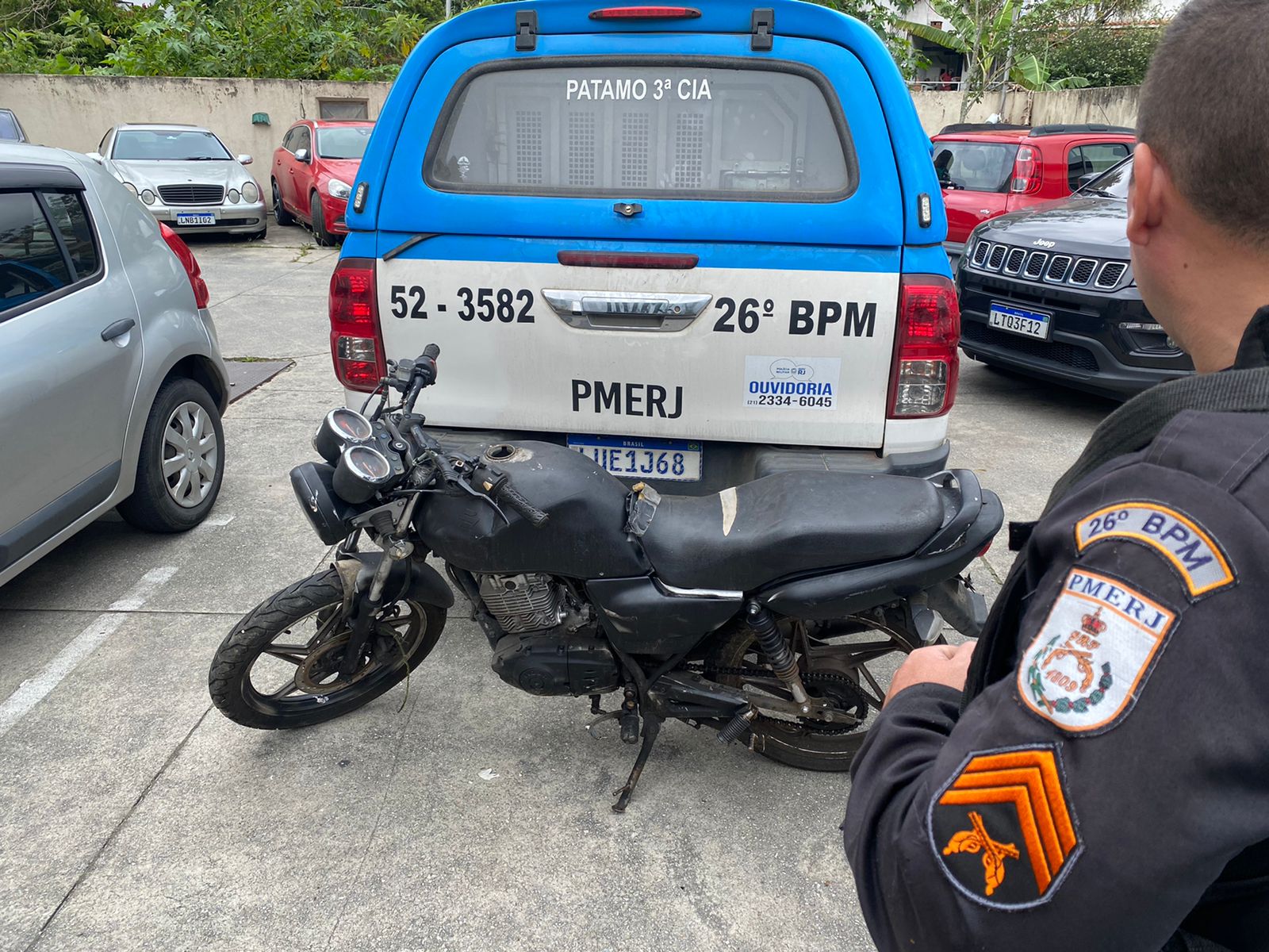 Moto que havia sido roubada é recuperada pela PM